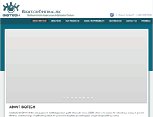 Tablet Screenshot of biotecheyecare.com